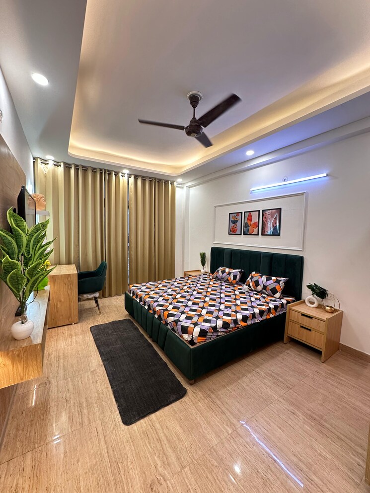 Bedroom, sector 27 1 RK 600 Sq.Ft. Builder Floor In Sector 27 Gurgaon 8720526