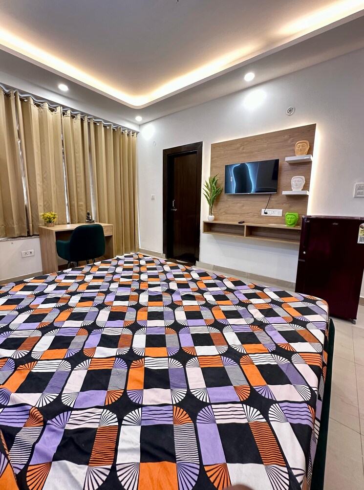 Bedroom, sector 27 1 RK 600 Sq.Ft. Builder Floor In Sector 27 Gurgaon 8720526