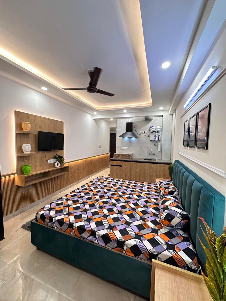 Bedroom, sector 27 1 RK 600 Sq.Ft. Builder Floor In Sector 27 Gurgaon 8720526