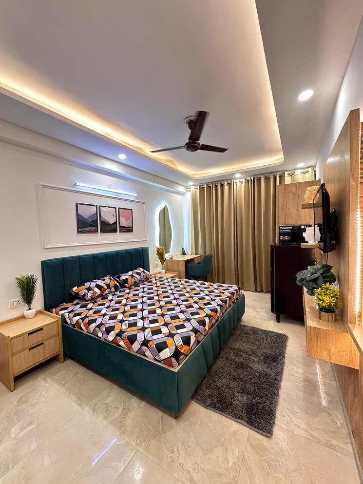 Bedroom, sector 27 1 RK 600 Sq.Ft. Builder Floor In Sector 27 Gurgaon 8720526
