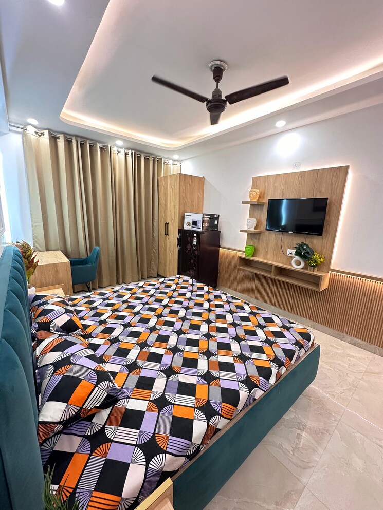 Bedroom, sector 27 1 RK 600 Sq.Ft. Builder Floor In Sector 27 Gurgaon 8720526