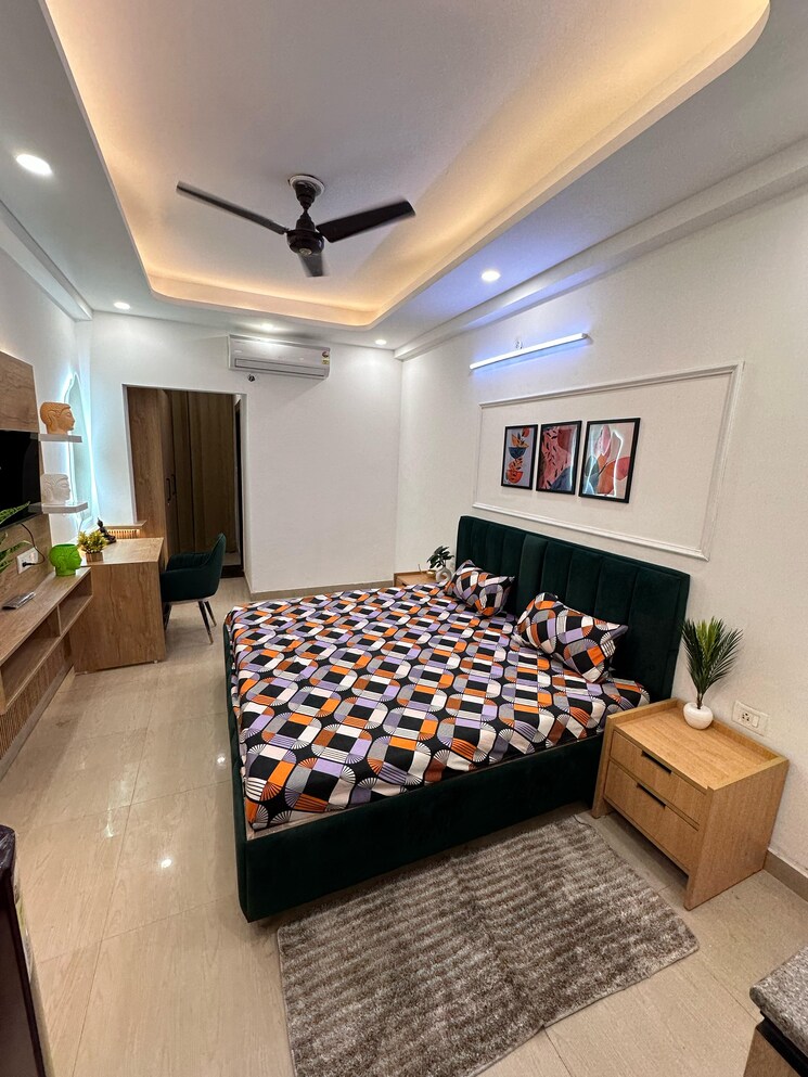 Bedroom, sector 27 1 RK 600 Sq.Ft. Builder Floor In Sector 27 Gurgaon 8720526