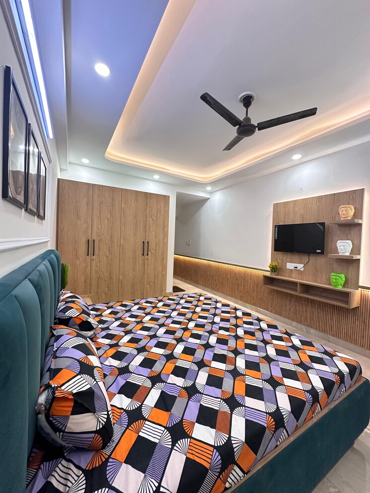 Bedroom, sector 27 1 RK 600 Sq.Ft. Builder Floor In Sector 27 Gurgaon 8720526