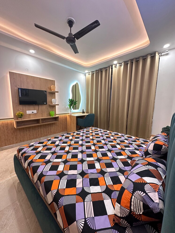 Bedroom, sector 27 1 RK 600 Sq.Ft. Builder Floor In Sector 27 Gurgaon 8720526