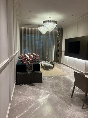 Living Room in 4 BHK Apartment at Bharat Skyvistas, Andheri West – for Sale