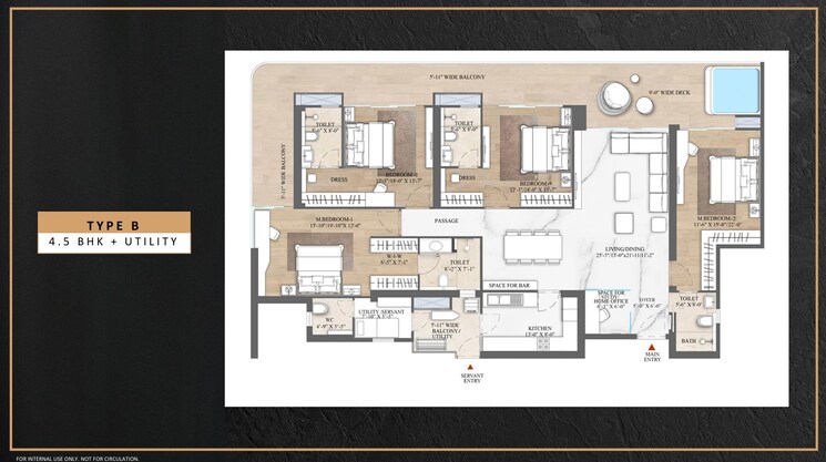 Floor Plan, smart-world-the-edition 4 Bedroom 3505 Sq.Ft. Apartment In Sector 66 Gurgaon 8721971