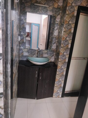Bathroom in 1 BHK Apartment at Krishna Greenland Park Vastu Federation, Ghodbunder Road – for Rent