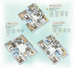 Floor Plan in 3 BHK Apartment at Sri Sathvik Nandanam, Kaggadasapura – for Sale