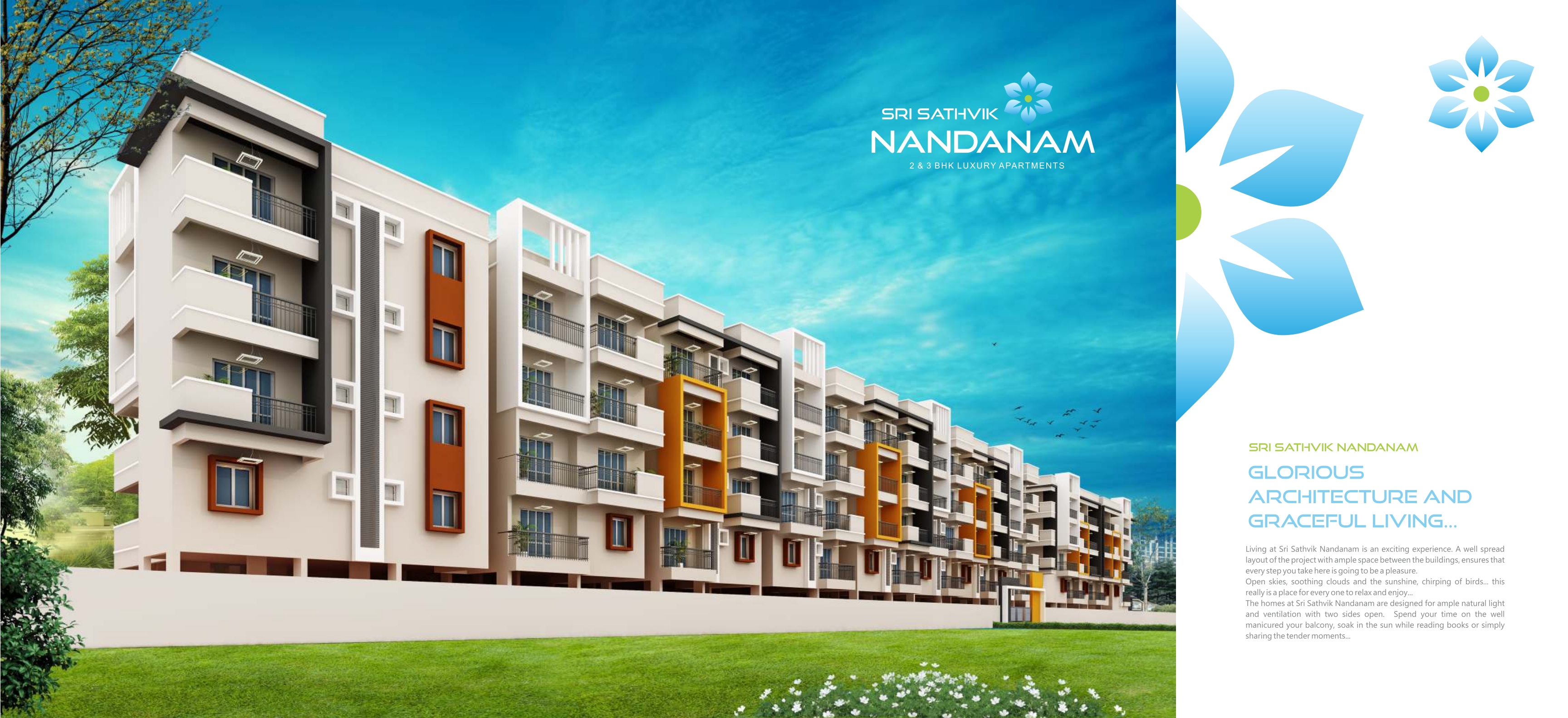 3 BHK 1434 Sq.Ft. Apartment in Sri Sathvik Nandanam