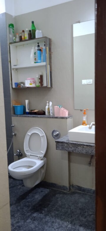 Bathroom in 3 BHK Apartment at Kalpataru Siddhachal Elite, Vasant Vihar – for Rent