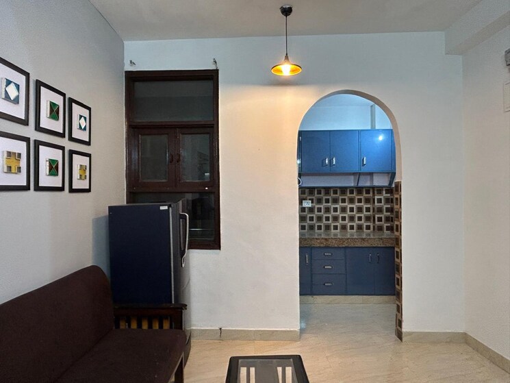 Living Room, saket 1 Bedroom 450 Sq.Ft. Builder Floor In Saket Delhi 8723047