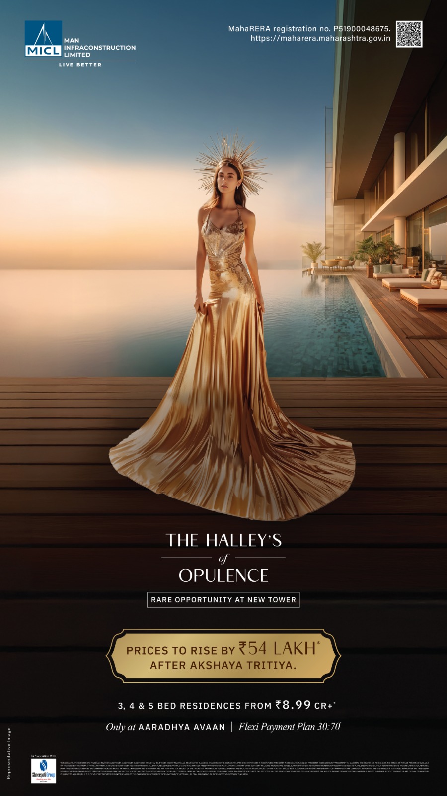 4 BHK + Servant Room,Study Room,Extra Room Apartment For Sale in MICL Aaradhya Avaan