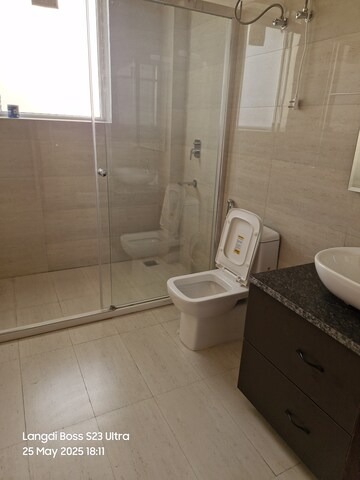 Bathroom in 4 BHK Builder Floor at Sushant Lok ii – for Rent