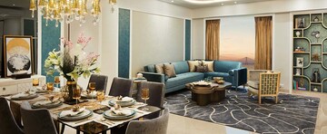 Living Room in 2 BHK Apartment at Lodha The Park, Worli – for Rent