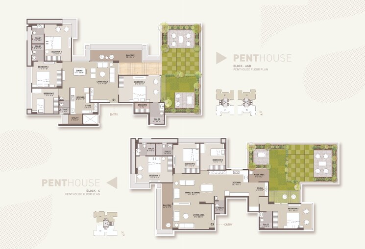 Floor Plan, gota 3 Bedroom 226 Sq.Yd. Apartment In Gota Ahmedabad 8724054