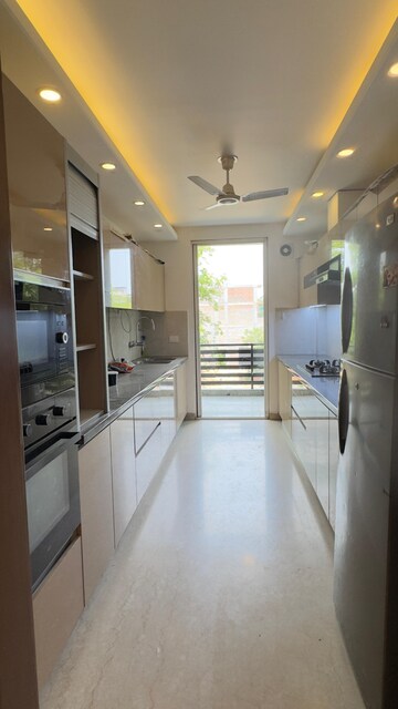 Kitchen in 4 BHK Builder Floor at Ansal Sushant Lok I, Sector 43 – for Rent