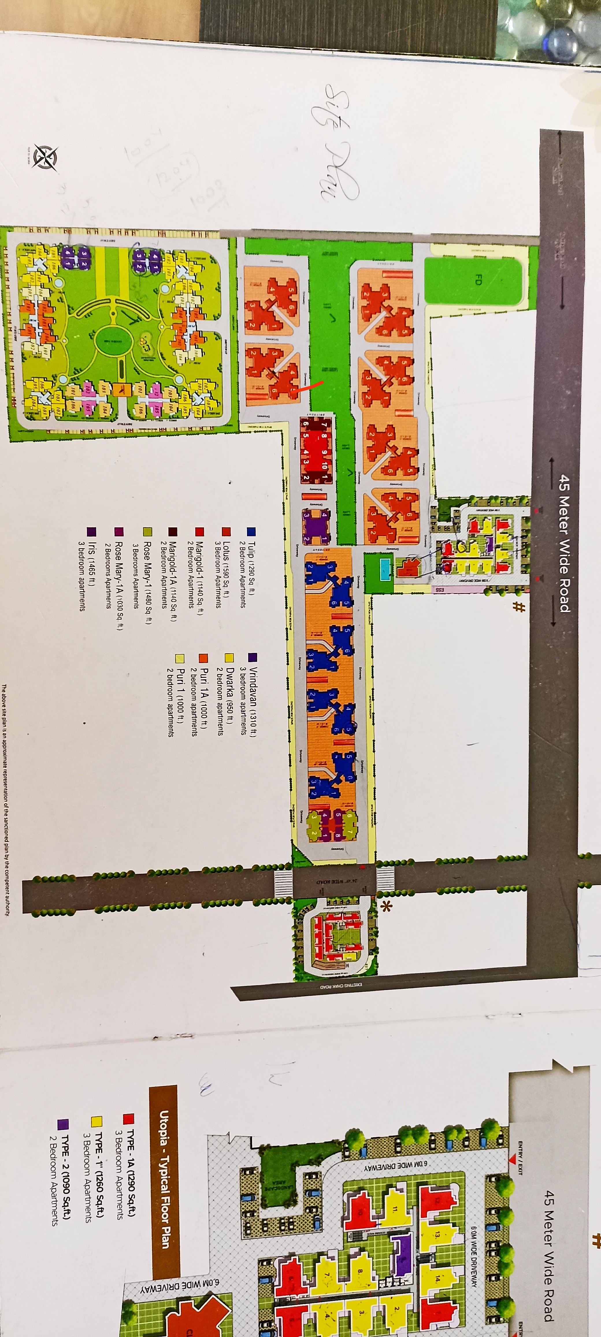 3 BHK + Pooja Room 1480 Sq.Ft. Apartment in SVP Gulmohur Garden