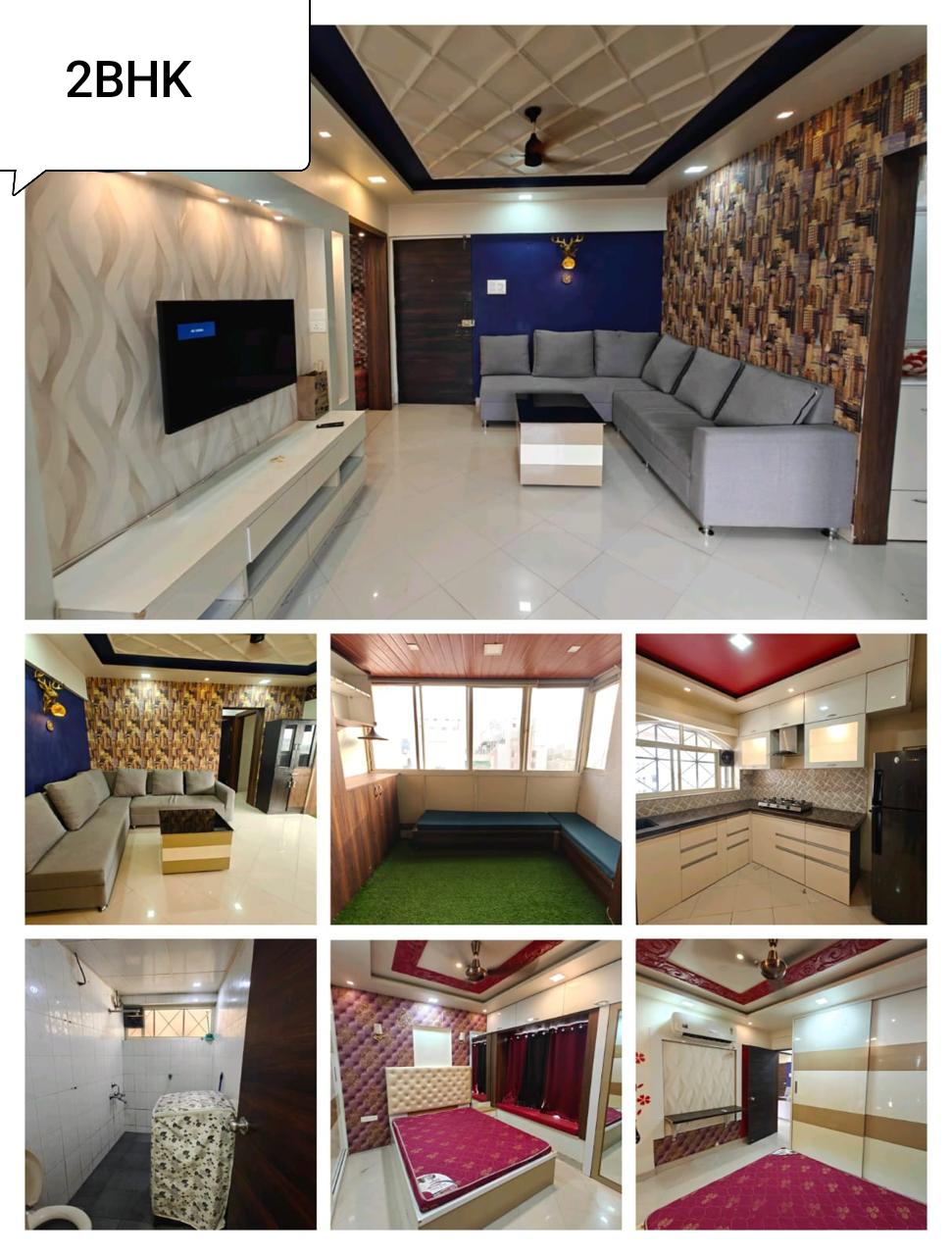 2 BHK + Extra Room Apartment For Rent in Giriraj Horizon