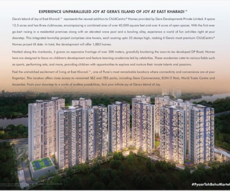 Exterior View, gera-island-of-joy 3 Bedroom 1513 Sq.Ft. Apartment In Kharadi Pune 8725517