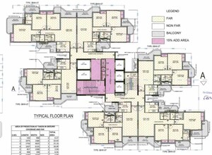 Floor Plan in 3 BHK Apartment at Eldeco Ballads Of Bliss, Sector 22d Yamuna Expressway – for Sale