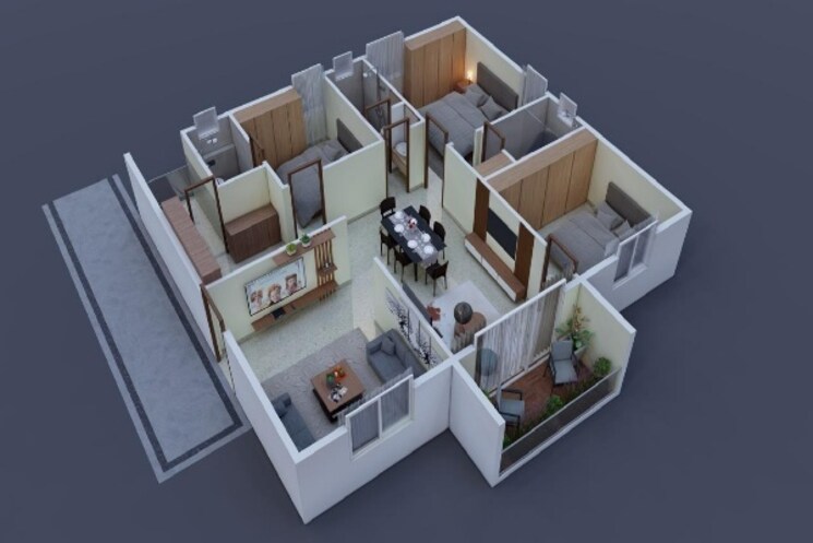Floor Plan, good-time-shreevatsavam 2 Bedroom 1045 Sq.Ft. Apartment In Isnapur Hyderabad 8725921