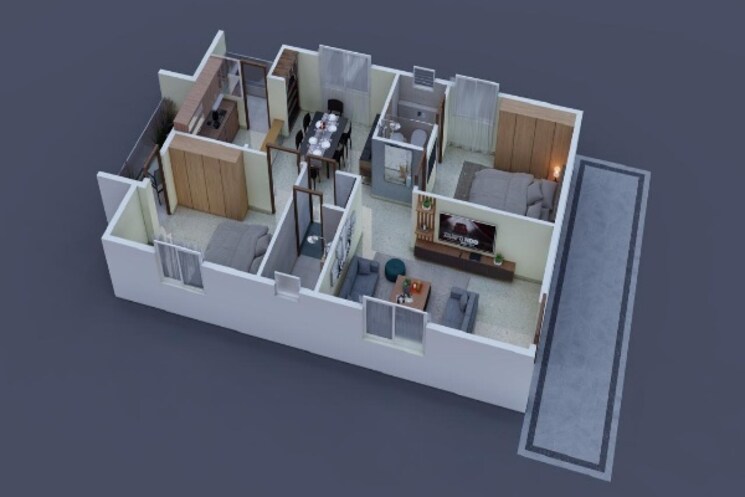Floor Plan, good-time-shreevatsavam 2 Bedroom 1135 Sq.Ft. Apartment In Isnapur Hyderabad 8726042