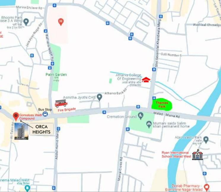 Map Location, ap-orca-heights 1 Bedroom 400 Sq.Ft. Apartment In Kharodi Mumbai 8726848