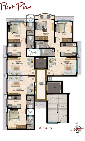 Floor Plan in 2 BHK Apartment at AP Orca Heights, Malad West – for Sale