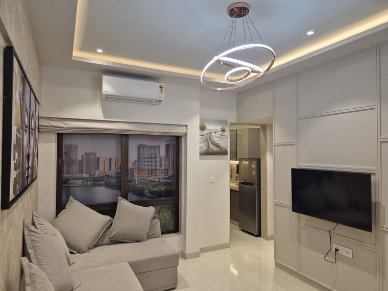 Living Room, ajmera-78-lake-town 1 Bedroom 406 Sq.Ft. Apartment In Bhandup West Mumbai 8727458