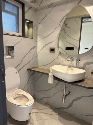 Bathroom in 4 BHK Apartment at Sai CHS Kahrghar, Kharghar – for Sale