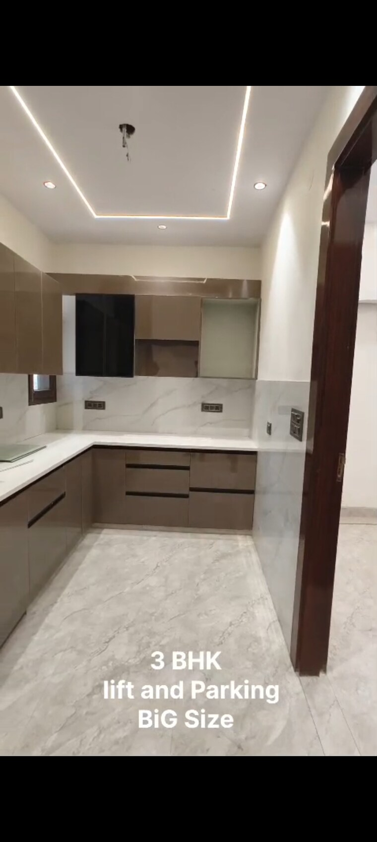 Kitchen, indrapuram 3 Bedroom 1450 Sq.Ft. Builder Floor In Indrapuram Ghaziabad 8730310