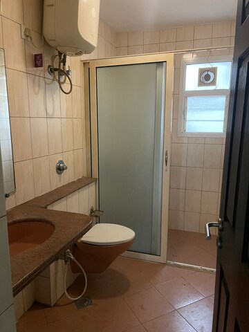 Bathroom in 3 BHK Apartment at Alpine Pyramid, Sahakara Nagar – for Rent