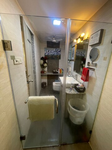 Bathroom in 2 BHK Apartment at Malhar Tower, Goregaon East – for Rent