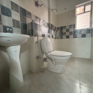 Bathroom in 2 BHK Apartment at Sunland Residency, Bablatala – for Sale