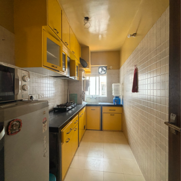 Kitchen in 2 BHK Apartment at Sunland Residency, Bablatala – for Rent