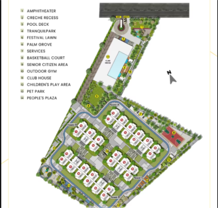 Master Plan, asbl-spectra 3 Bedroom 2220 Sq.Ft. Apartment In Financial District Hyderabad 8731097