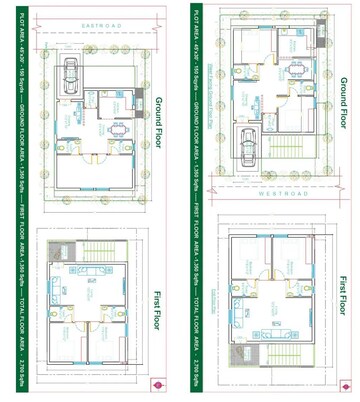 Floor Plan in 3 BHK Villa at Ramdas Pally – for Sale
