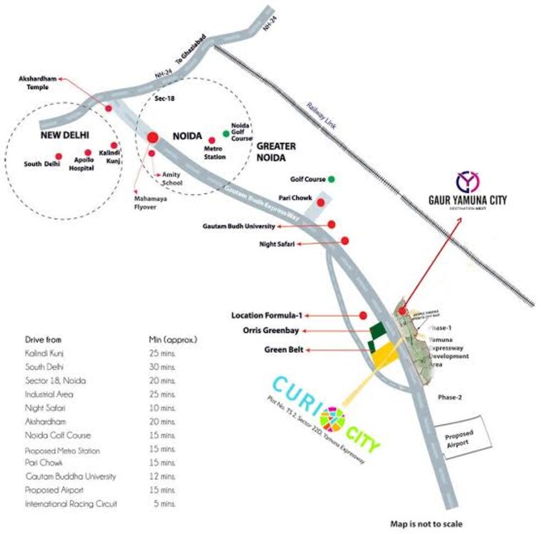 Map Location, gaur-yamuna-city  150 Sq.Yd. Plot In Gaur Yamuna City Greater Noida 8731438