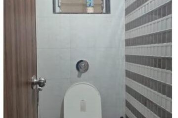 Bathroom in 1 BHK Apartment at Bhairaav Goldcrest Residency, Ghansoli – for Rent