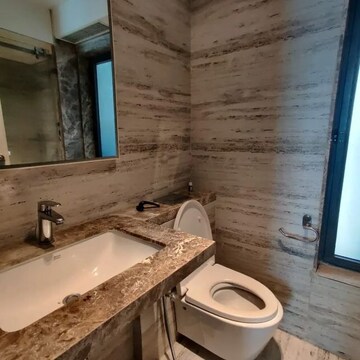 Bathroom in 4 BHK Apartment at Sheth Auris Serenity Tower 1, Kanch Pada – for Rent
