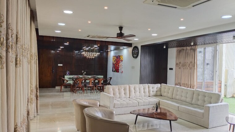 Living Room, manav-eternelle 4 Bedroom 4200 Sq.Ft. Apartment In Baner Pune 8732441