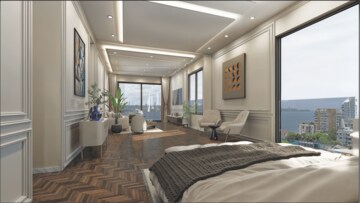 Bedroom in 4 BHK Apartment at Taksheel The Manor, Malabar Hill – for Sale