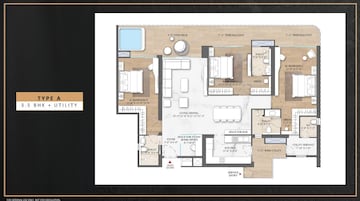 Floor Plan in 3.5 BHK Apartment at Smart World The Edition, Sector 66 – for Sale