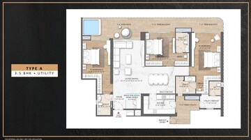 Floor Plan in 4 BHK Apartment at Smart World The Edition, Sector 66 – for Sale