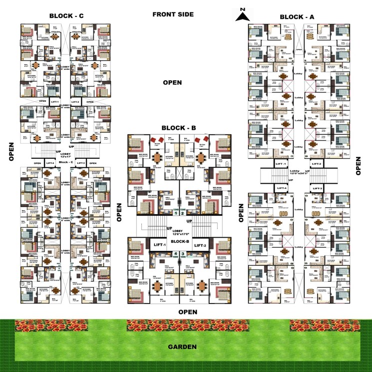 Master Plan, ujjain road 3 Bedroom 1390 Sq.Ft. Apartment In Ujjain Road Indore 8735007