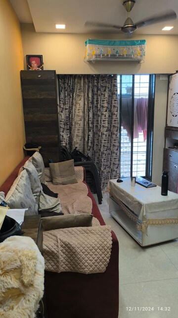 Living Room in 1 BHK Apartment at Chandak Sparkling Wing, Dahisar East – for Sale