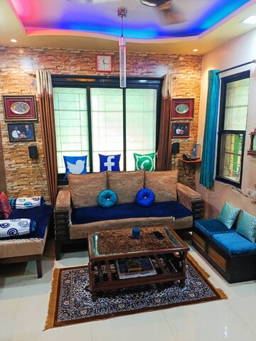Living Room in 2 BHK Apartment at Raheja Complex Majiwada, Majiwada – for Sale