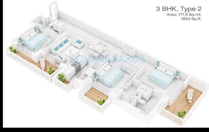 3 BHK Apartment For Sale in Godrej Oasis