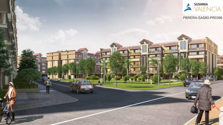Exterior View, sushma-valencia 3 Bedroom 2250 Sq.Ft. Apartment In Nagla Road Zirakpur 8736401