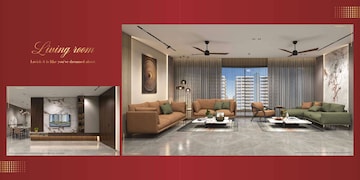 Living Room in 3 BHK Apartment at Vesu – for Sale